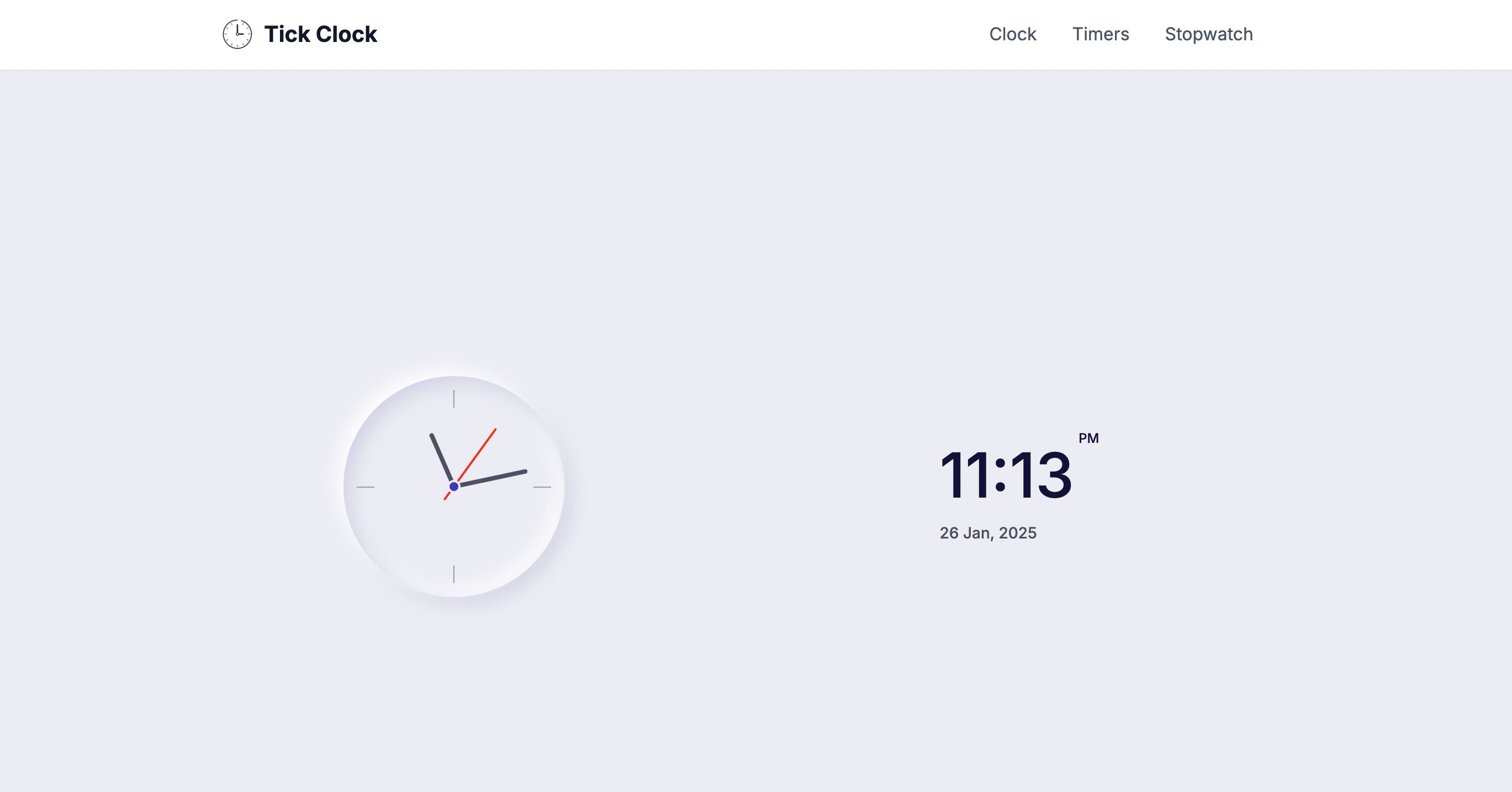 Tick Clock Home